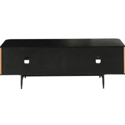Mobile TV 4 nicchie in rovere massiccio (130 x 43 cm) Rytm Nero