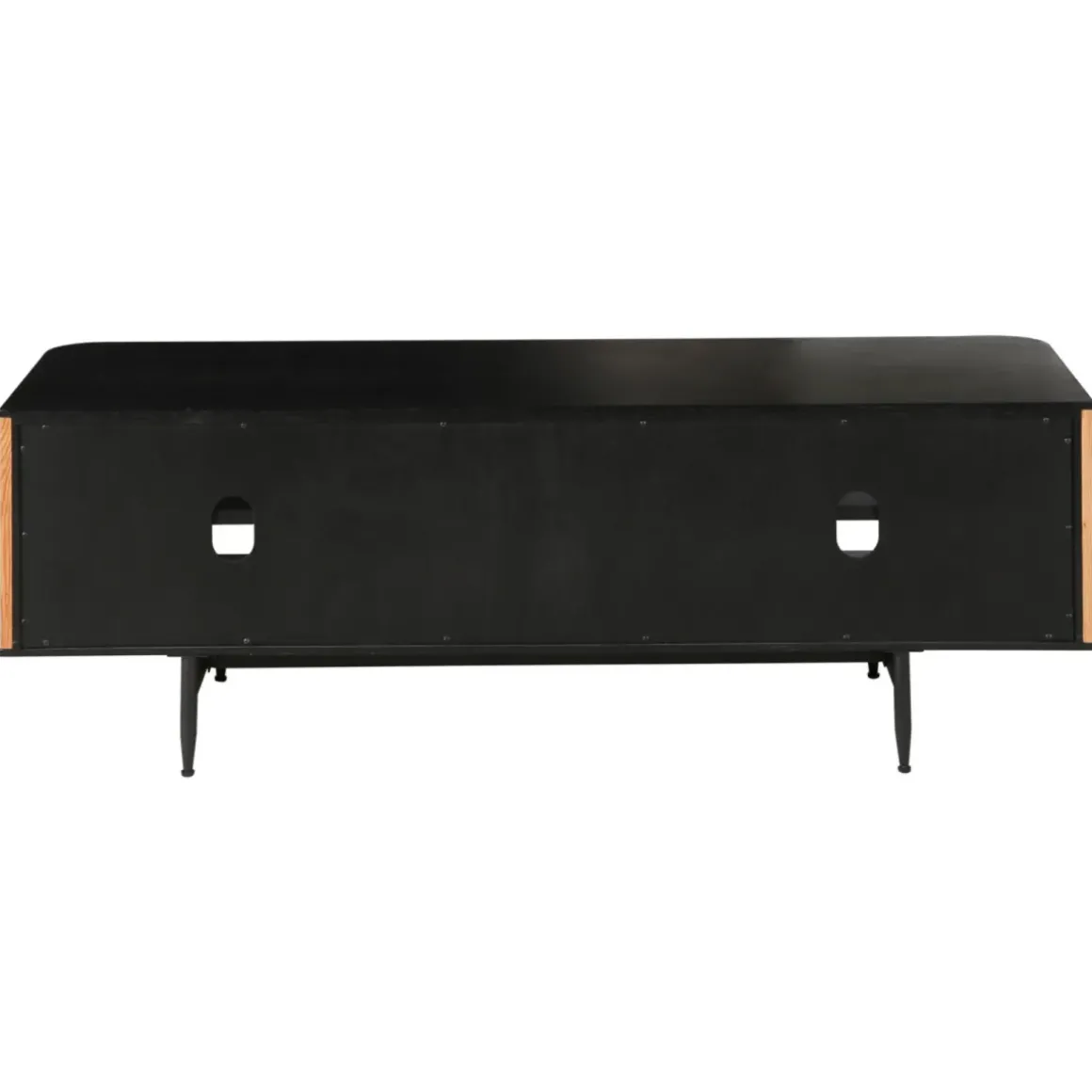Mobile TV 4 nicchie in rovere massiccio (130 x 43 cm) Rytm Nero
