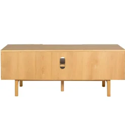 Mobile TV 2 scomparti 2 ante in rovere (140 x 55 cm) Olys Naturale