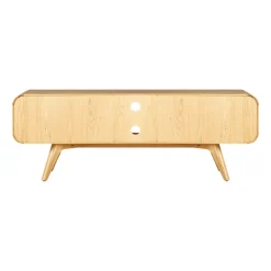 Mobile TV 2 scomparti 2 ante in rovere massiccio (165 x 58 cm) Bilbao Naturale