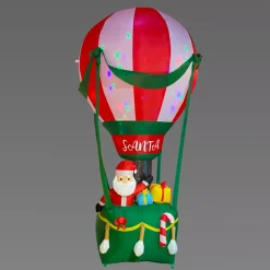 Mongolfiera e Babbo Natale gonfiabile (H210 cm) Santa Claus