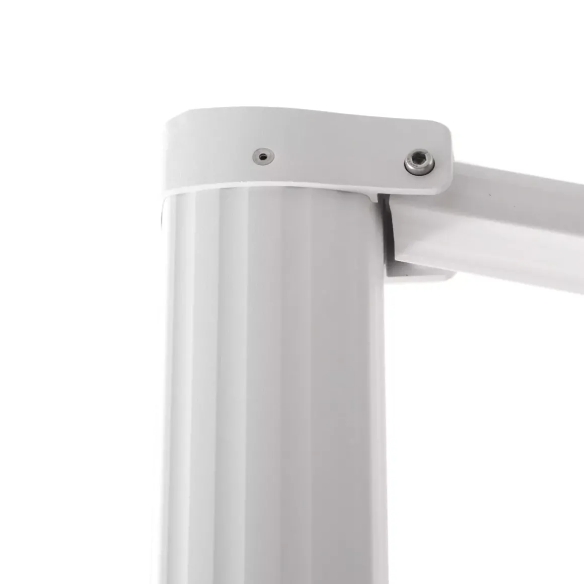 Ombrellone decentrato quadrato in alluminio con base (3 x 3 m) Elyra Bianco e Verde oliva