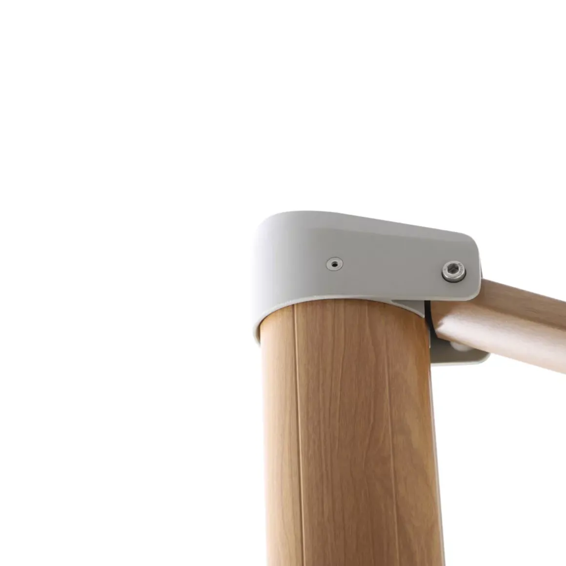 Ombrellone decentrato quadrato in alluminio con base (3 x 3 m) Elyra effetto legno e Verde oliva