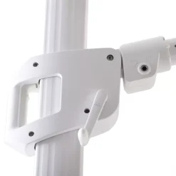 Ombrellone decentrato quadrato in alluminio con base (3 x 3 m) Elyra Bianco e Antracite