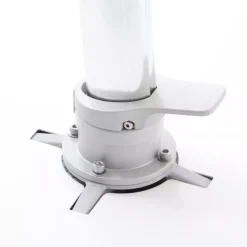 Ombrellone decentrato quadrato in alluminio con base (3 x 3 m) Elyra Metallico lucido e Beige
