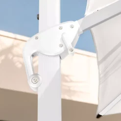 Ombrellone rettangolare alluminio (4 x 3m) Yucatan Bianco