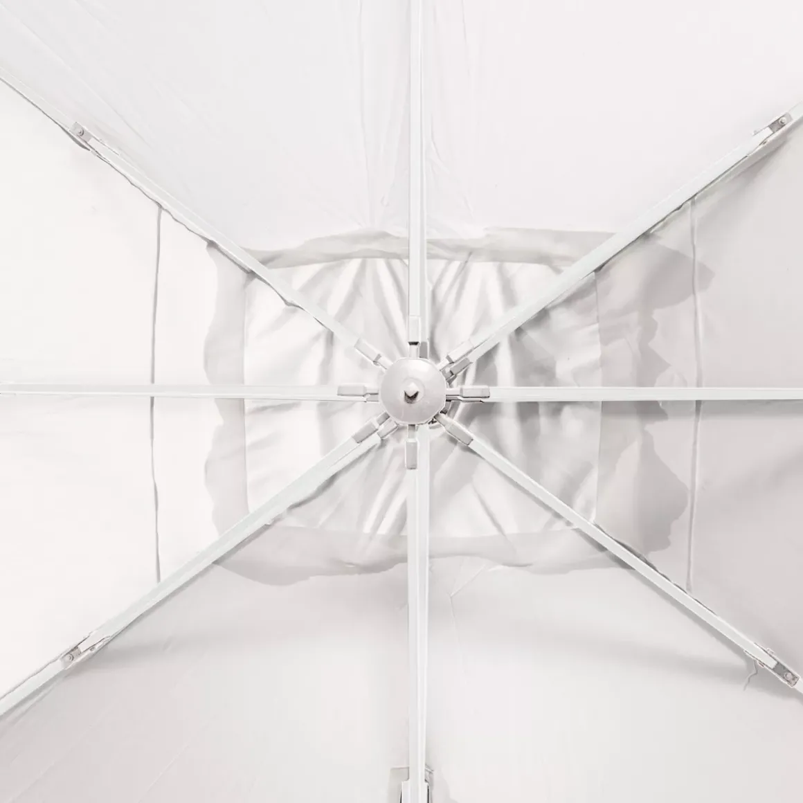 Ombrellone rettangolare alluminio (4 x 3m) Yucatan Bianco
