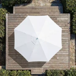Ombrellone rotondo in alluminio (D3,3 m) Elyra Bianco