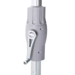 Ombrellone rotondo in alluminio (D3,3 m) Elyra Metallizzato brillante e Grigio