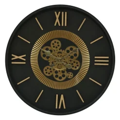 Orologio da parete rotondo in metallo (55 cm) Arezzo Nero