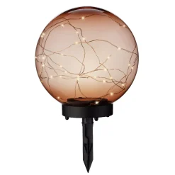 Paletto da giardino solare Crystal 30 LED Arancione