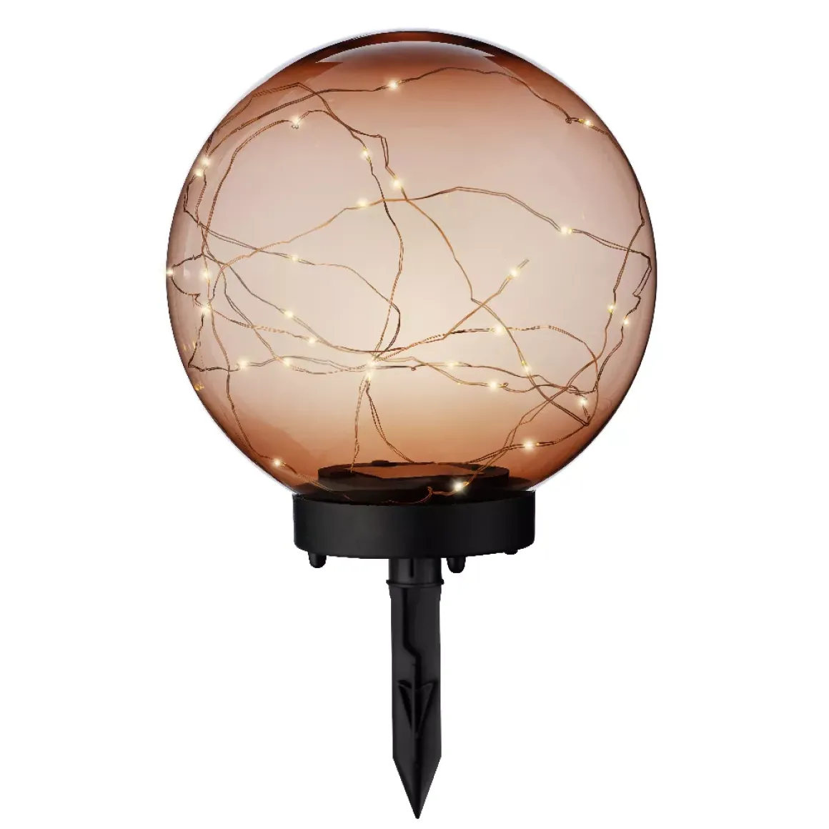 Paletto da giardino solare Crystal 30 LED Arancione