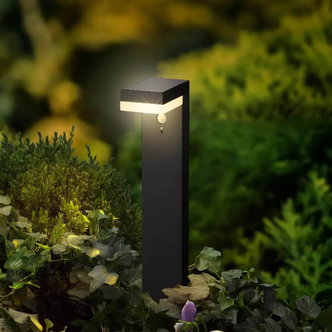 Paletto da giardino solare 40 LED 600 lumen (H50 cm) Elite Grigio antracite
