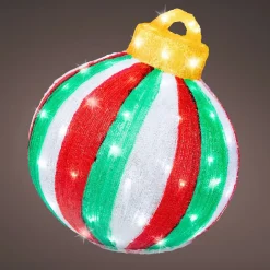 Palla di Natale gigante luminosa 80 LED (H39 cm) Circus Multicolore e bianco freddo