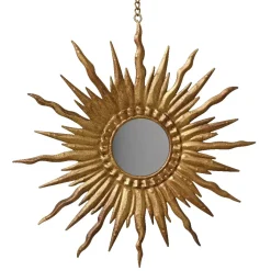 Pendente natalizio in metallo (D18 cm) Girasole Oro