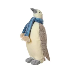 Pinguino di Natale (H26 cm) Igloo sciarpa azzurra