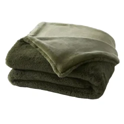 Best Piumino in finta pelliccia Finn Verde kaki Copriletti, Trapuntine E Runner Letto