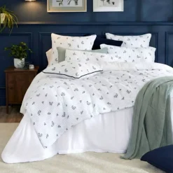 Piumone in garza di cotone (90 x 200 cm) Gaïa iris Blu Copriletti, Trapuntine E Runner Letto
