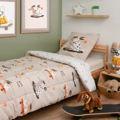 New Piumone stampato per bambini e una federa in cotone (140 x 200 cm) Isidore Biancheria Da Letto Bambini