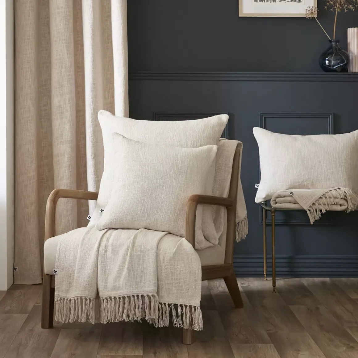 Plaid cotone (130 x 160 cm) Sixtine Beige
