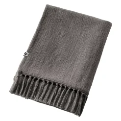 Online Plaid cotone Sixtine Grigio ardesia Plaid E Teli Copritutto|Copriletti, Trapuntine E Runner Letto