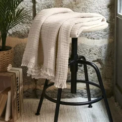 Sale Plaid garza di cotone (160 cm) Gaïa pampa Plaid E Teli Copritutto|Copriletti, Trapuntine E Runner Letto