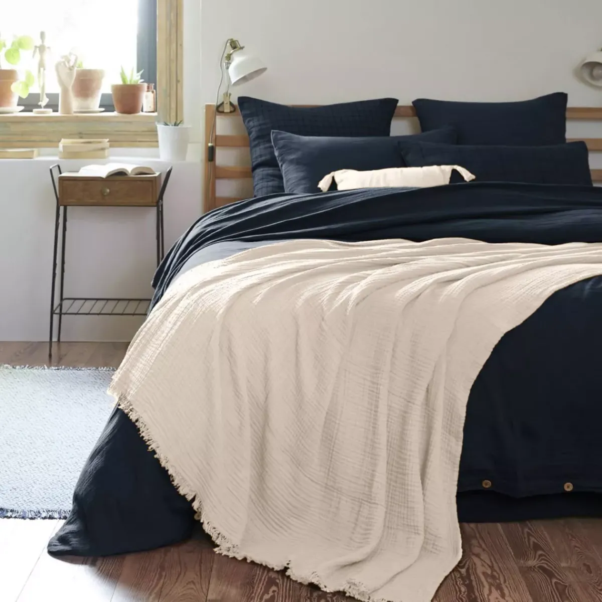 Discount Plaid garza di cotone (220 cm) Gaïa pampa Plaid E Teli Copritutto|Copriletti, Trapuntine E Runner Letto