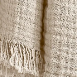 Discount Plaid garza di cotone (220 cm) Gaïa pampa Plaid E Teli Copritutto|Copriletti, Trapuntine E Runner Letto