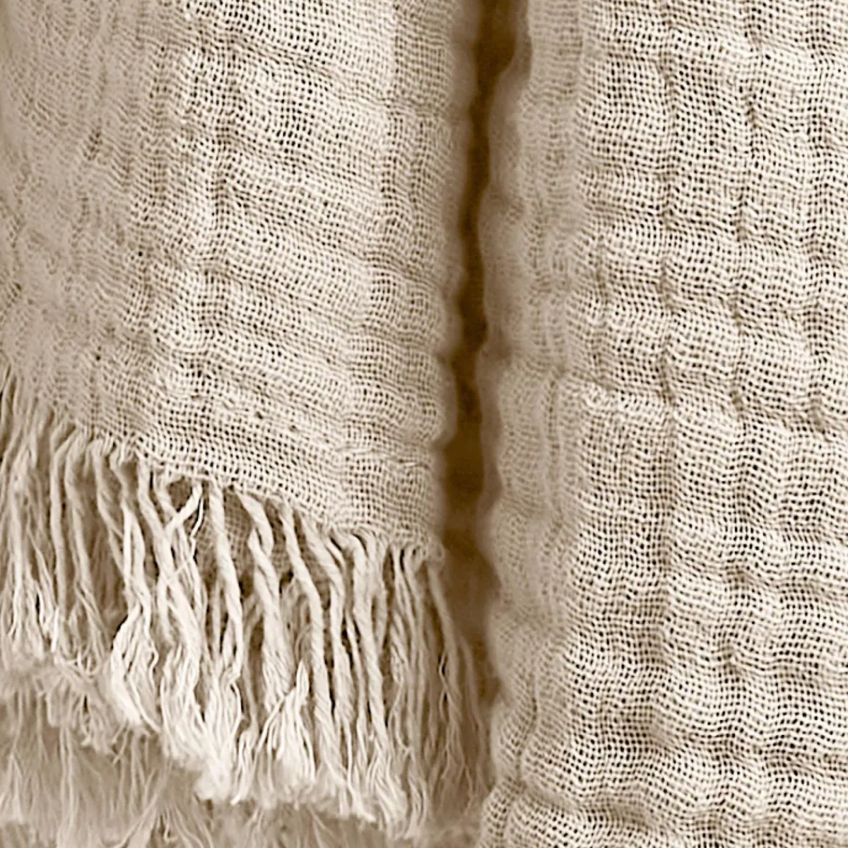 Discount Plaid garza di cotone (220 cm) Gaïa pampa Plaid E Teli Copritutto|Copriletti, Trapuntine E Runner Letto