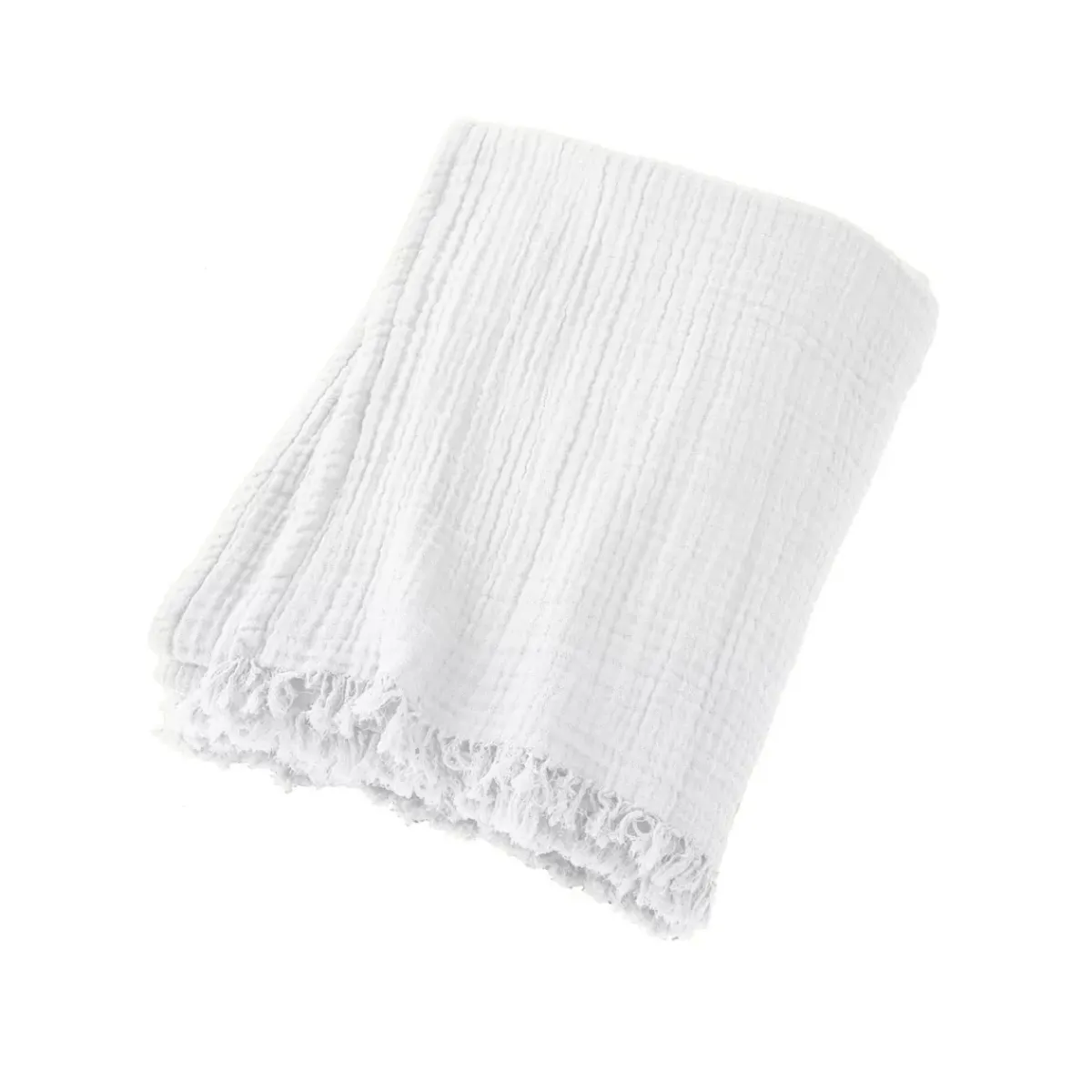 Discount Plaid garza di cotone (220 cm) Gaïa chantilly Plaid E Teli Copritutto|Copriletti, Trapuntine E Runner Letto