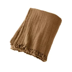 Hot Plaid garza di cotone (220 cm) Gaïa Plaid E Teli Copritutto|Copriletti, Trapuntine E Runner Letto