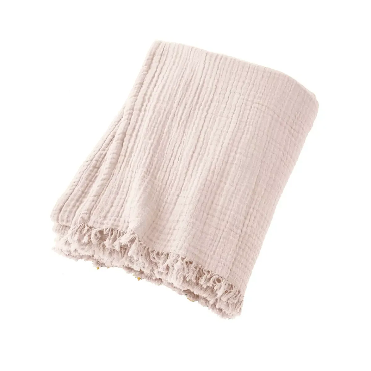 New Plaid garza di cotone (160 cm) Gaïa Plaid E Teli Copritutto|Copriletti, Trapuntine E Runner Letto