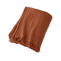 Clearance Plaid garza di cotone (220 cm) Gaïa Plaid E Teli Copritutto|Copriletti, Trapuntine E Runner Letto