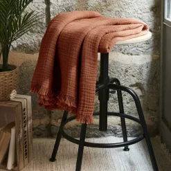 Clearance Plaid garza di cotone (160 cm) Gaïa Plaid E Teli Copritutto|Copriletti, Trapuntine E Runner Letto