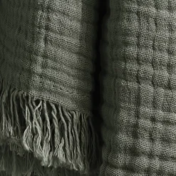 Sale Plaid garza di cotone (220 cm) Gaïa Plaid E Teli Copritutto|Copriletti, Trapuntine E Runner Letto