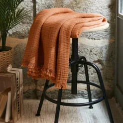 Hot Plaid garza di cotone (130 x 160 cm) Gaïa Plaid E Teli Copritutto