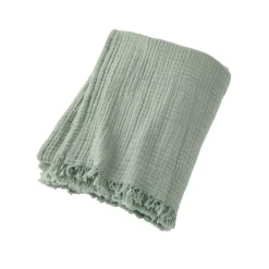 Online Plaid in garza di cotone (130 x 160 cm) Gaïa Plaid E Teli Copritutto|Copriletti, Trapuntine E Runner Letto