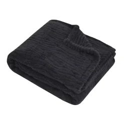 Sale Plaid in pile (160 cm) Columbia Grigio Plaid E Teli Copritutto