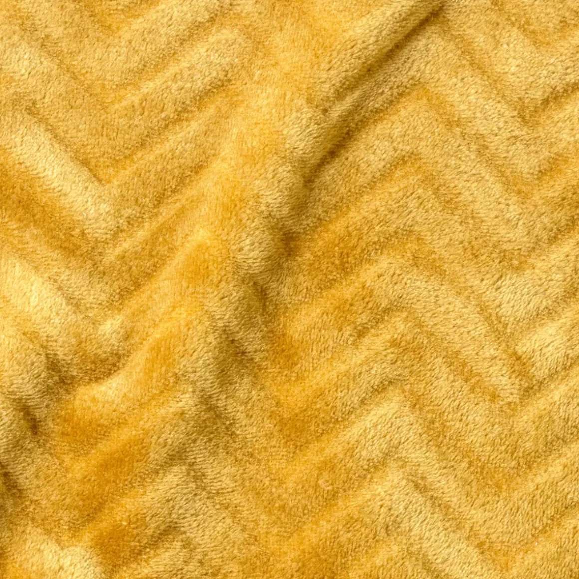 Plaid morbida di flanella (180 x 230 cm) Zag Giallo senape