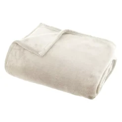 Outlet Plaid morbida in flanella Didou grigio chiaro Plaid E Teli Copritutto