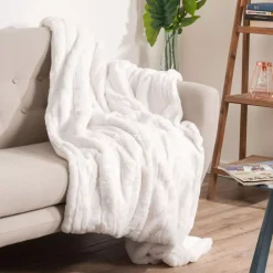 Plaid morbido (230 cm) Manoir Bianco