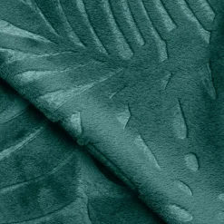 Plaid morbido in flanella (180 x 230 cm) Flore Verde
