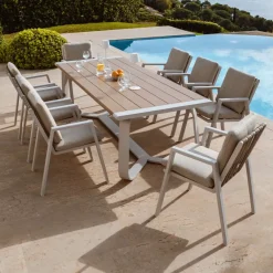 Hot Poltrona da giardino alluminio Long Beach cenere Sedie Da Giardino