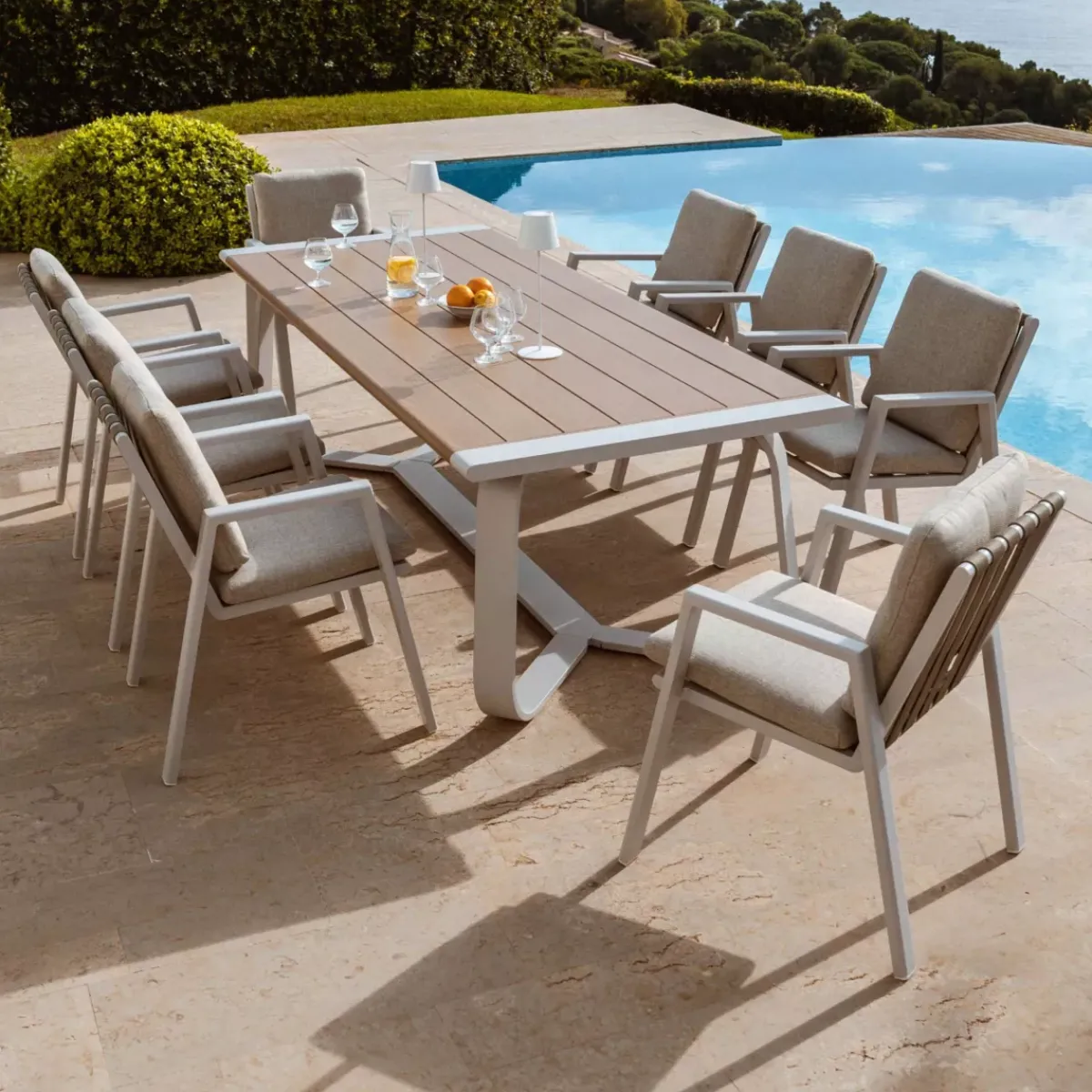 Hot Poltrona da giardino alluminio Long Beach cenere Sedie Da Giardino