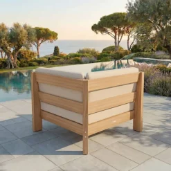 Best Poltrona da giardino angolare legno di acacia Bornéo Tavolini Da Giardino, Divani