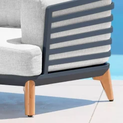 Online Poltrona da giardino in alluminio Monte Carlo Grigio antracite e grigio chiaro Poltrona Relax|Tavolini Da Giardino, Divani