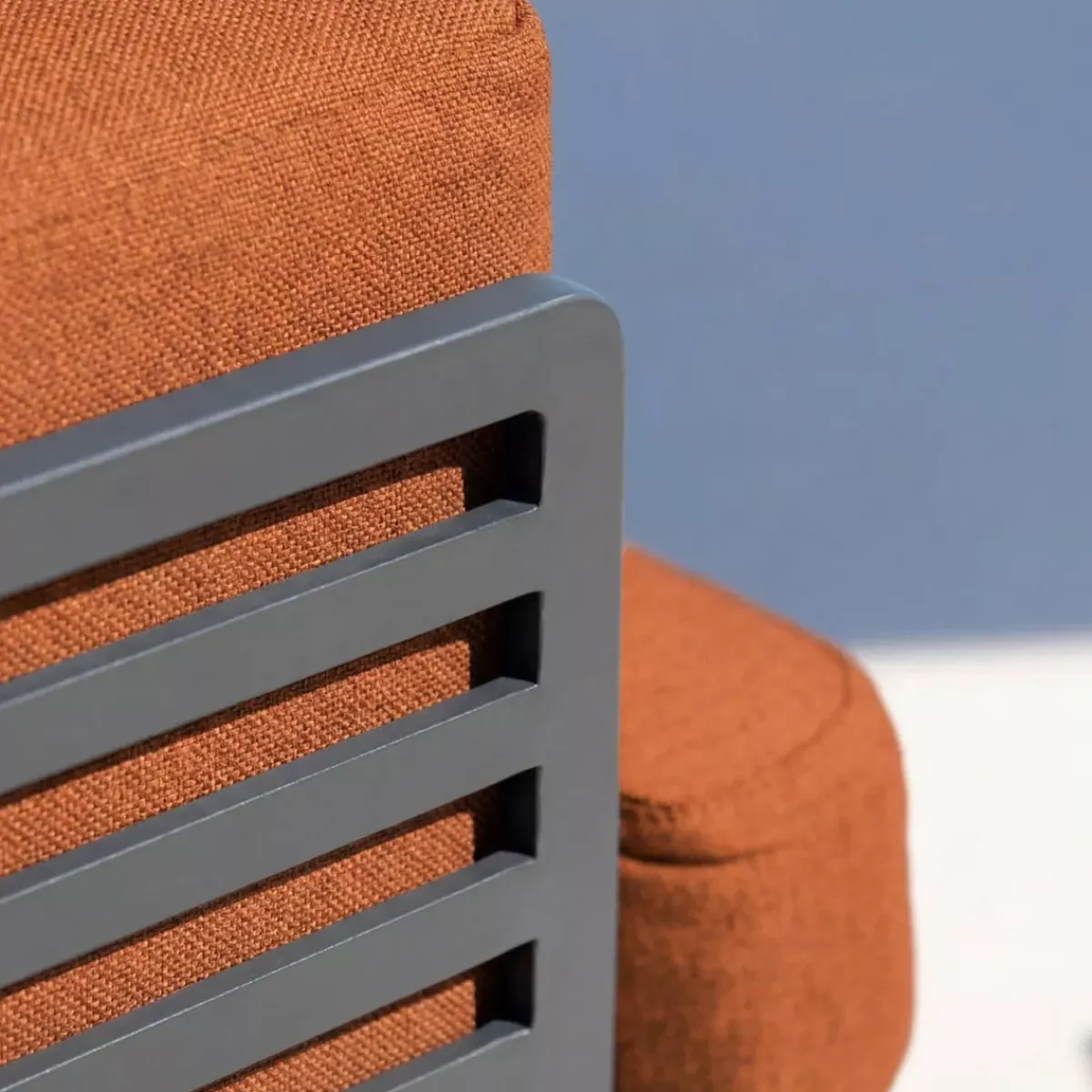 Discount Poltrona da giardino in alluminio Monte Carlo Grigio antracite e terracotta Poltrona Relax|Tavolini Da Giardino, Divani