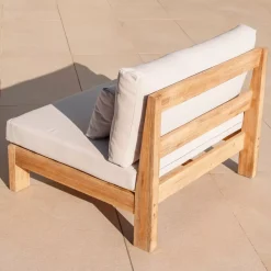 Clearance Poltrona da giardino in legno di acacia Borneo Poltrona Relax|Tavolini Da Giardino, Divani