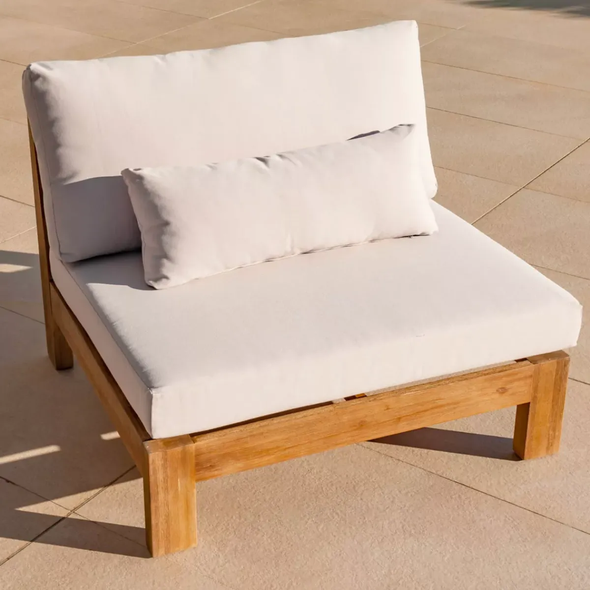 Clearance Poltrona da giardino in legno di acacia Borneo Poltrona Relax|Tavolini Da Giardino, Divani