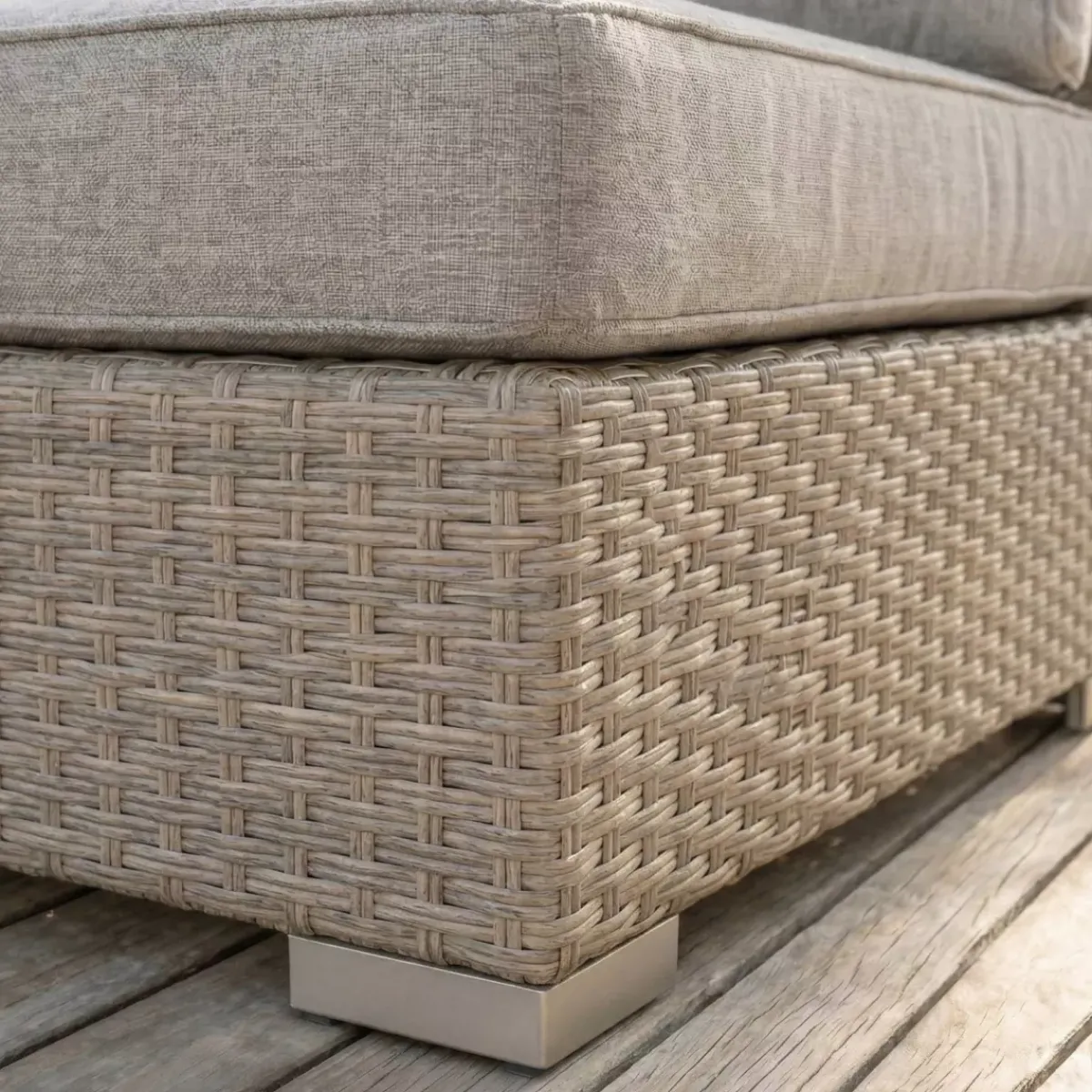 Discount Poltrona da giardino in resina intrecciata Palma Grigio e tortora Poltrona Relax|Tavolini Da Giardino, Divani